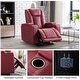 preview thumbnail 9 of 18, Electric Power Theater Recliner Chair with USB Ports and Cup Holders