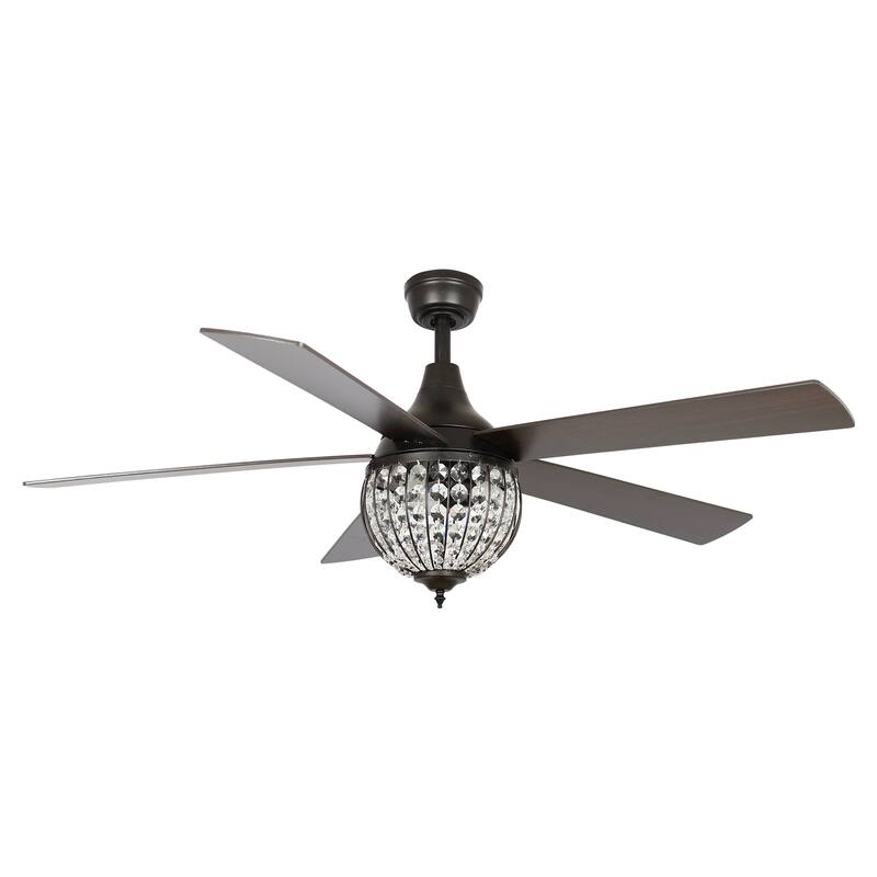 52 in. Indoor Antique Bronze Downrod Mount Ceiling Fan with Light Kit and Remote Control