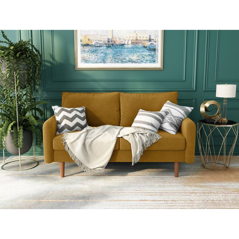 58'' Velvet Square Arm Loveseat