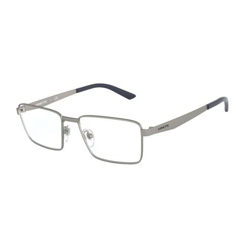 Arnette Gunmetal Men's Rectangle Eyeglasses