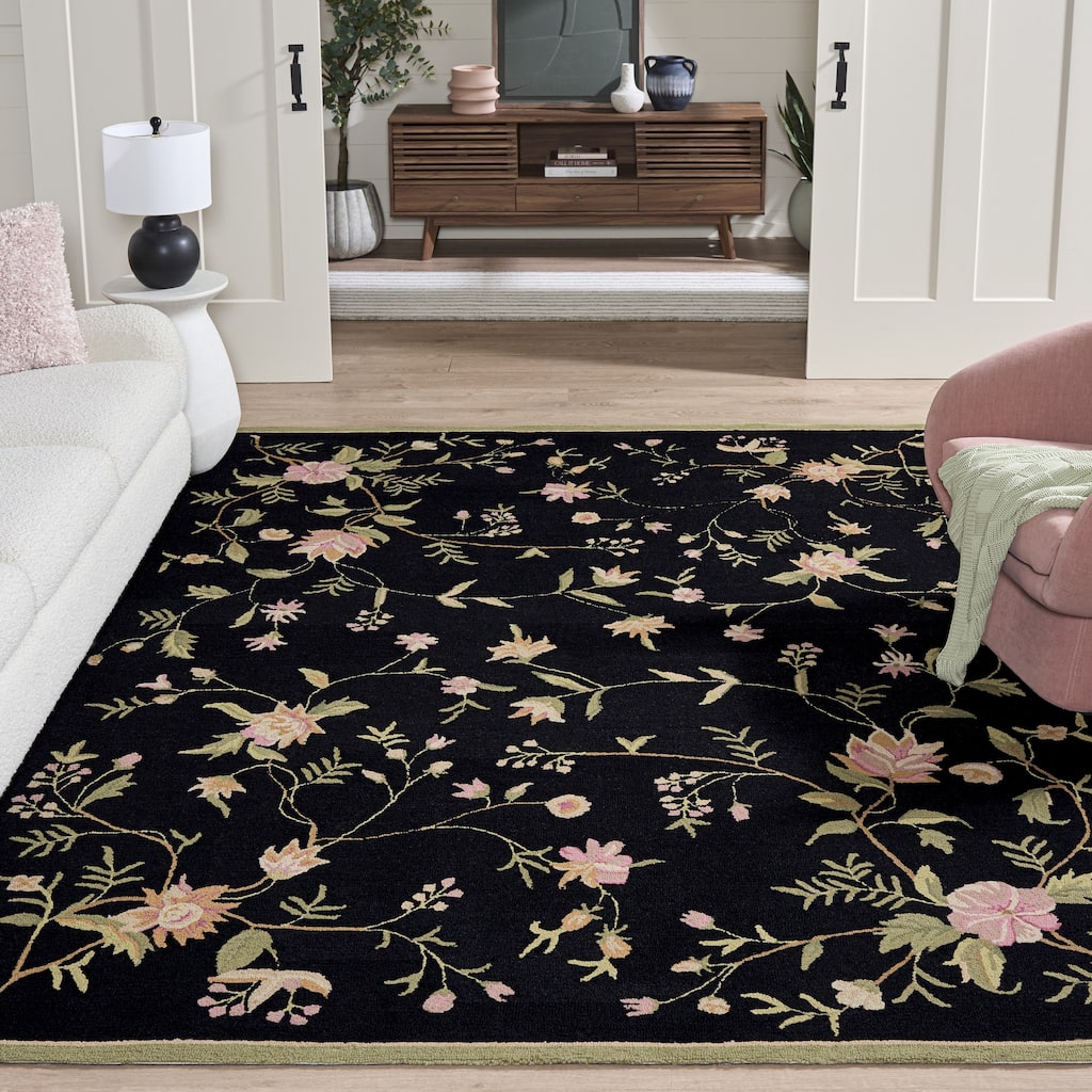 SAFAVIEH Handmade Chelsea Rodovica Floral French Country Wool Rug