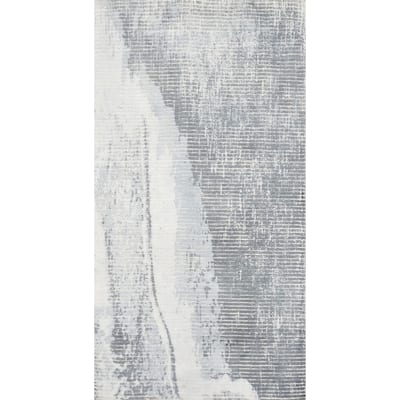 Hand Knotted Oriental Viscose Silk Carpet Modern All-Over Greys & Charcoal Abstract Area Rug - 4' 0'' X 2' 0''
