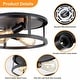 preview thumbnail 27 of 49, 2-Light Black Farmhouse Flush Mount Ceiling Light-2 Pack
