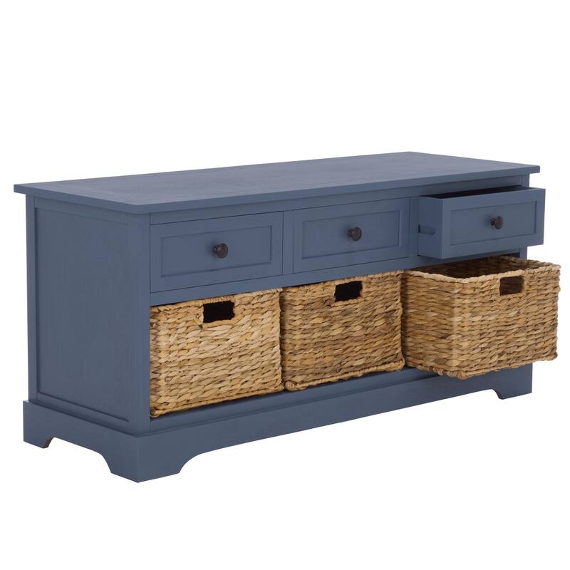 SAFAVIEH Ara Grey 3-Drawer Storage Unit - 42.1" x 15.4" x 19.7" - 42"W x 15"D x 20"H