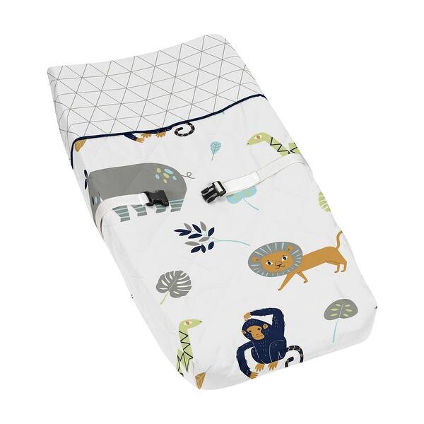 slide 2 of 6, Sweet Jojo Designs Changing Pad Cover for the Mod Jungle Collection