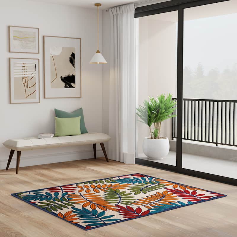 Nourison Alice Indoor/Outdoor Floral Area Rug - 3'6" x 5'6" - Multicolor