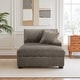 preview thumbnail 19 of 116, Modular Armchair and Ottoman Set with Adjustable Headrest, Flannel Upholstery