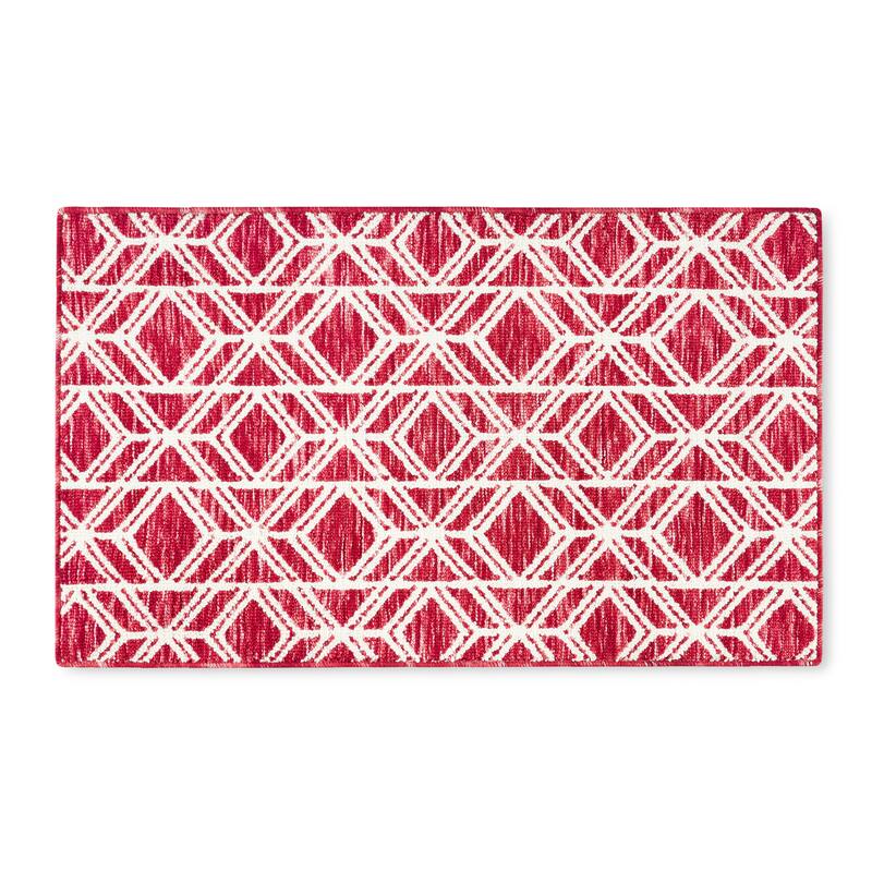 TOWN & COUNTRY EVERYDAY Walker Modern Diamond Everwash Washable Multi-Use Non-Slip Backing Decorative Rug