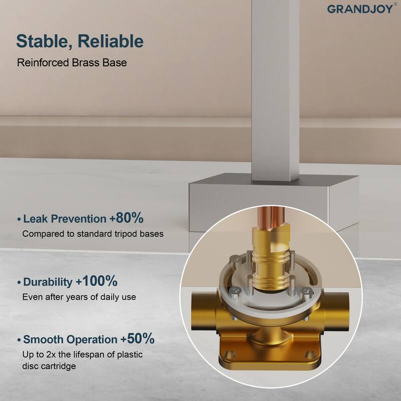 GRANDJOY 1-Handle Stylish Freestanding Tub Faucet with Hand Shower