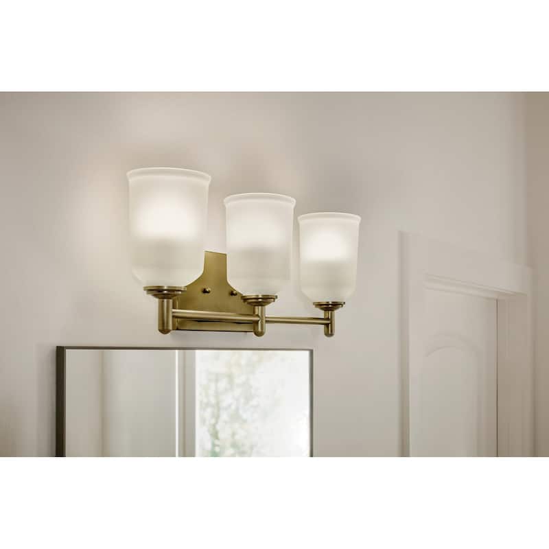 Kichler Lighting Shailene 21 in. 3-Light Natural Brass Vanity Light - 21 in