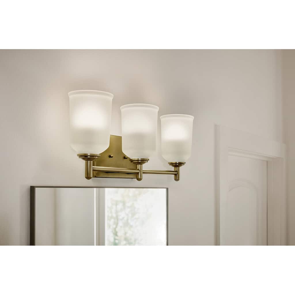 Kichler Lighting Shailene 21 in. 3-Light Natural Brass Vanity Light - 21 in
