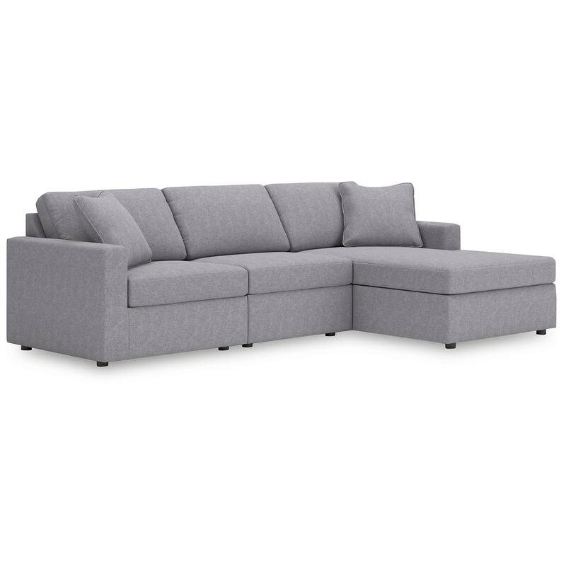 Signature Design by Ashley Modmax Gray 3-Piece Sectional with Chaise - 109" W x 68" D x 36" H - Right Facing