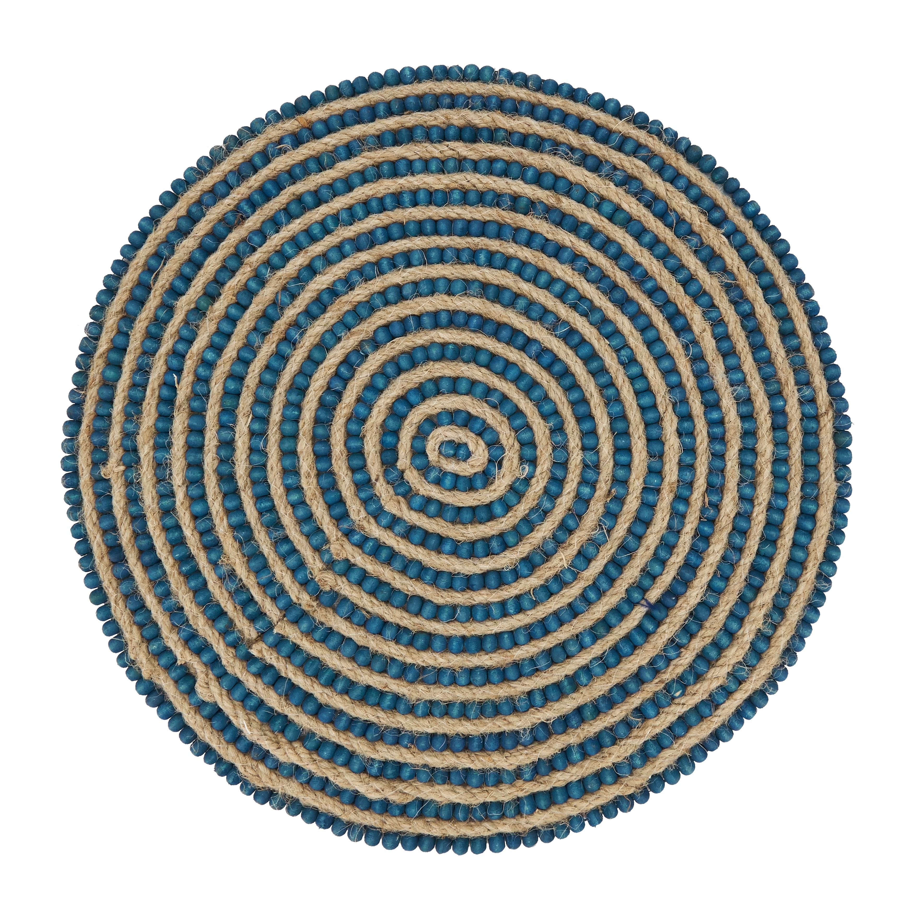 Saro Lifestyle Beaded Spiral Swirl Placemat (Set of 4)
