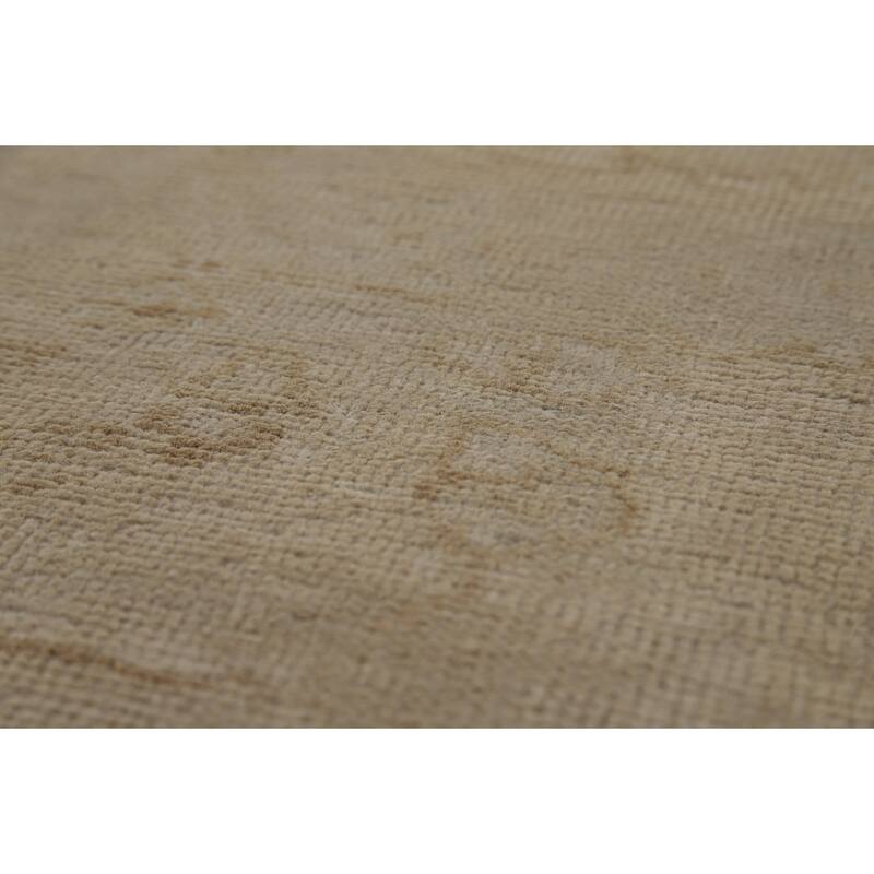 Distressed Tabriz Persian Vintage Area Rug Hand-Knotted Wool Carpet - 8'9" x 11'4"