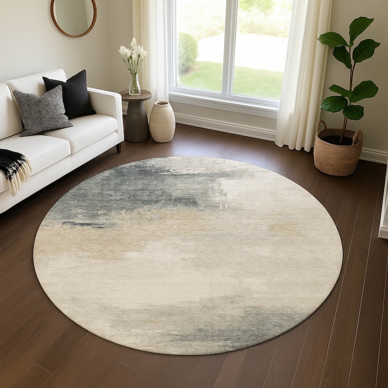 Premium Washable Super Soft Modern Chic Mayfield Rug - Beige - 8' x 8'
