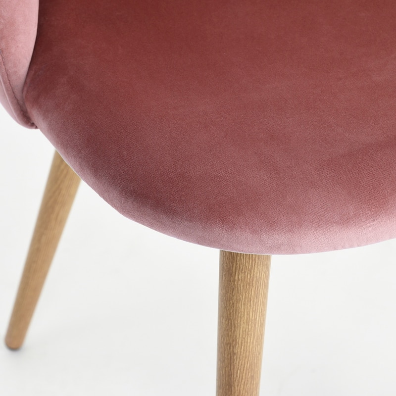 HomyLin Modern Upholstered Fabric Dining Chair Mid Back Armless