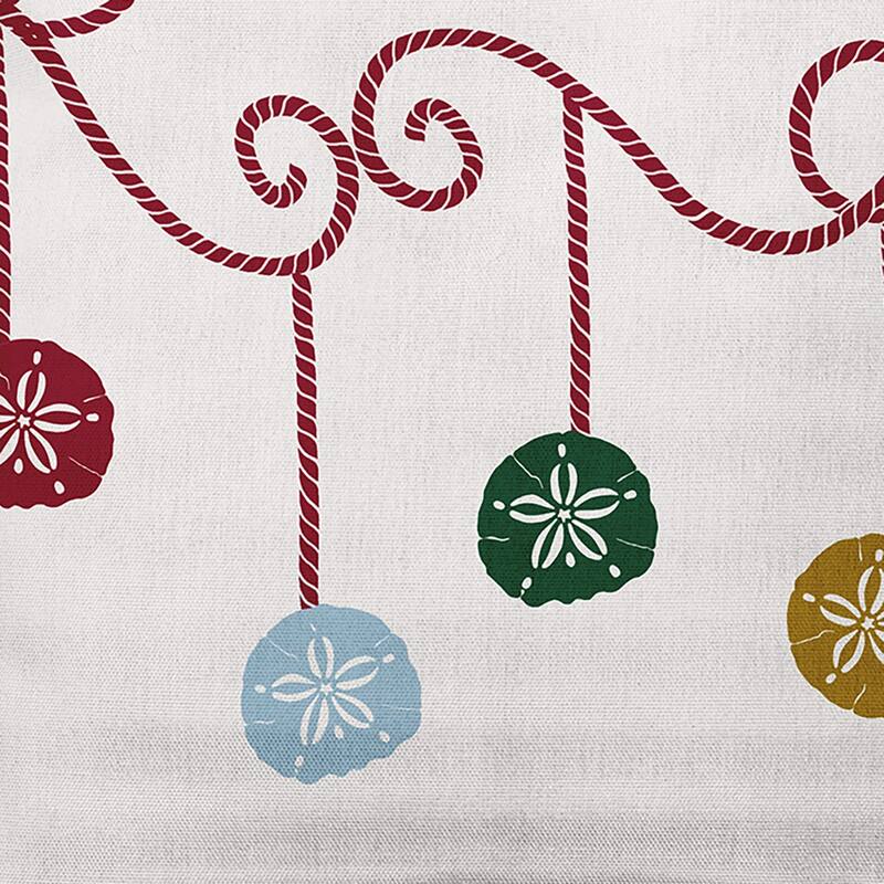 Sanddollar Ornaments Christmas Indoor/Outdoor Throw Pillow