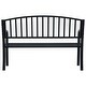preview thumbnail 4 of 4, 47.2" Patio Bench, Made of Powder-Coated Steel, Outdoor Backyard Bench, Sturdiness and Stability, Stylish Outdoor Furniture