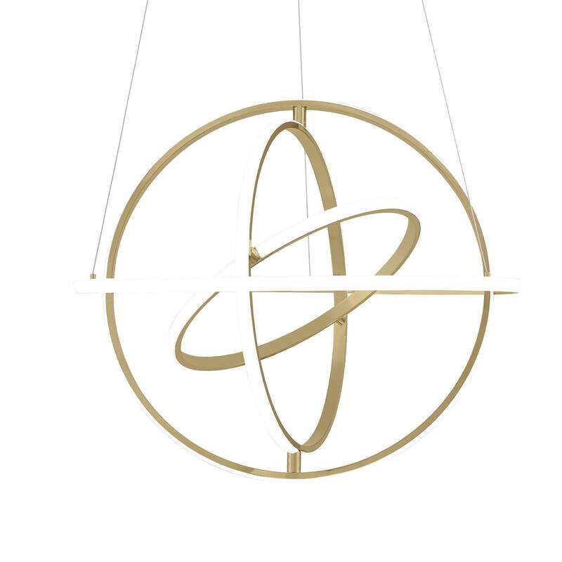 Oxford Integrated LED Dimmable Adjustable Chandelier with Smart Dimmer Included - Gold