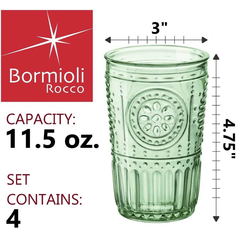 Bormioli Rocco Set Of 4 Romantic Glasses