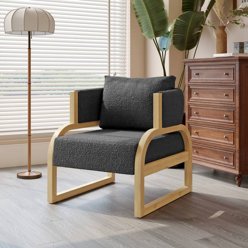 Corvus Danzig Teddy Fabric 1-Piece Accent Chair