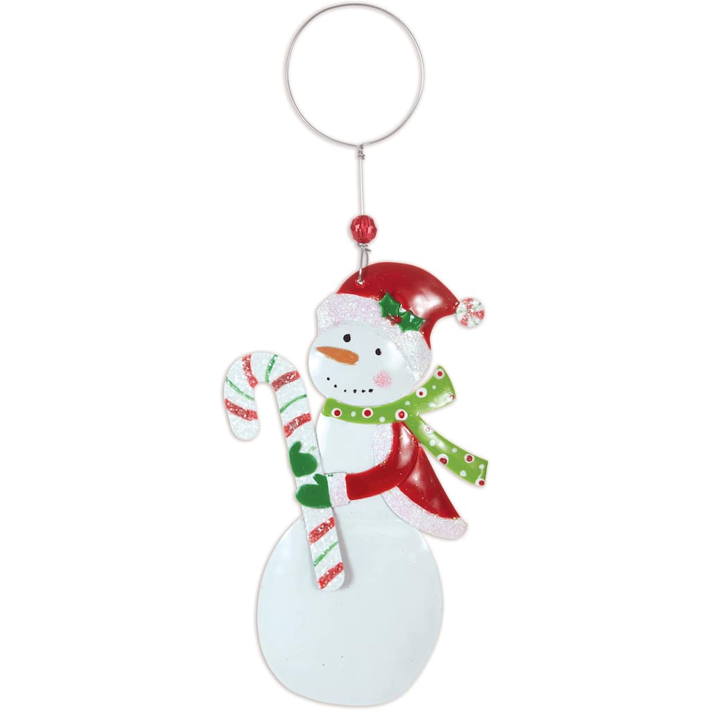 "Minty" The Candy Snowman Ornament - Set of 3
