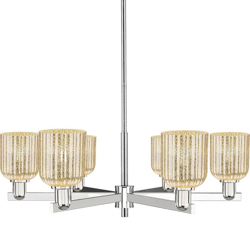 Innovations Lighting 716-6CR-11-35 Bridal Veil Chandelier Bridal Veil - Polished Nickel / Mercury