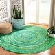 preview thumbnail 5 of 112, SAFAVIEH Handmade Braided Lilie Country Cotton Rug 10' Round - Green - Round