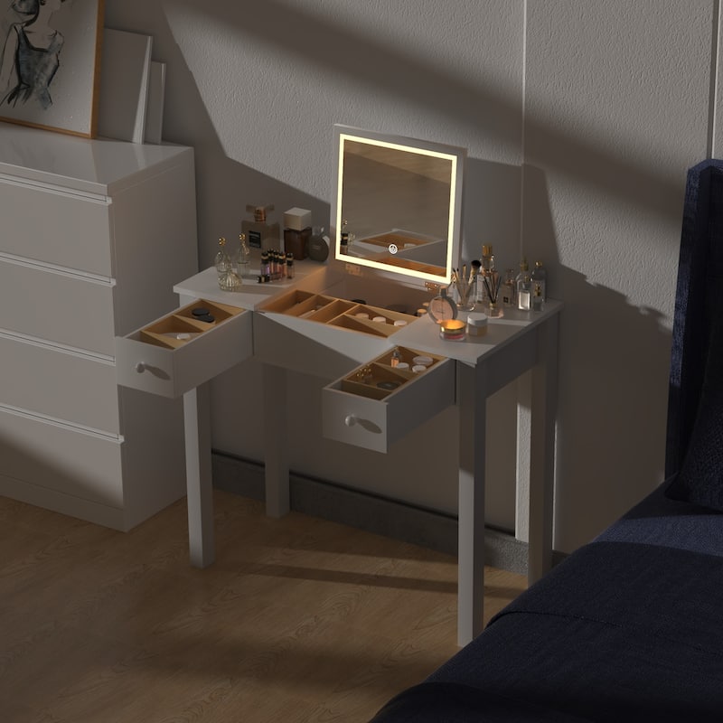 Vanity Table with LED Lights