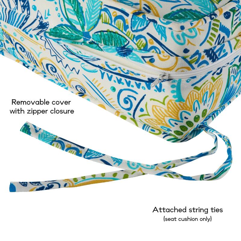 Outdoor 2-Piece Reversible Deep Seat Cushion Set (Cushions Only)