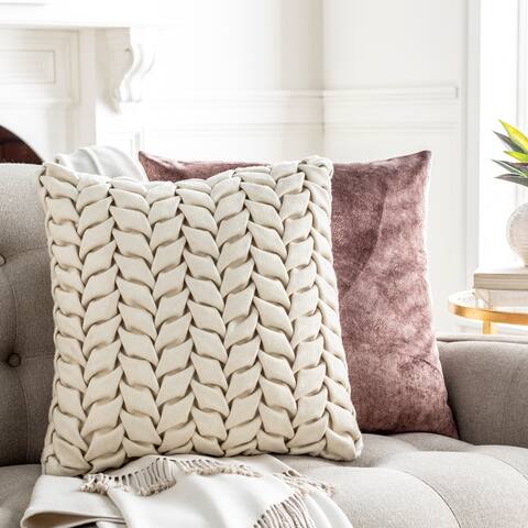 Artistic Weavers Leanne Felted Wool Solid 18-inch Throw Pillow