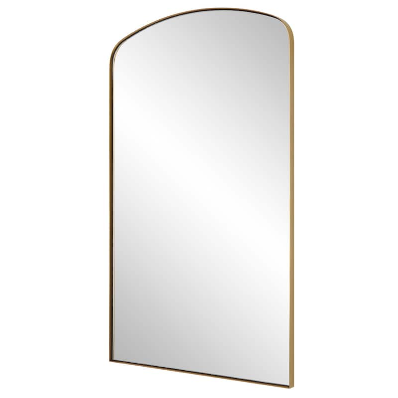 Arch Framed Wall Mirror - 40" - Brass Finish
