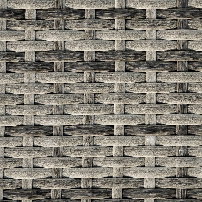 Outdoor PE Rattan Cushioned Sun Lounger w/ 5-Level Adjustable Backrest