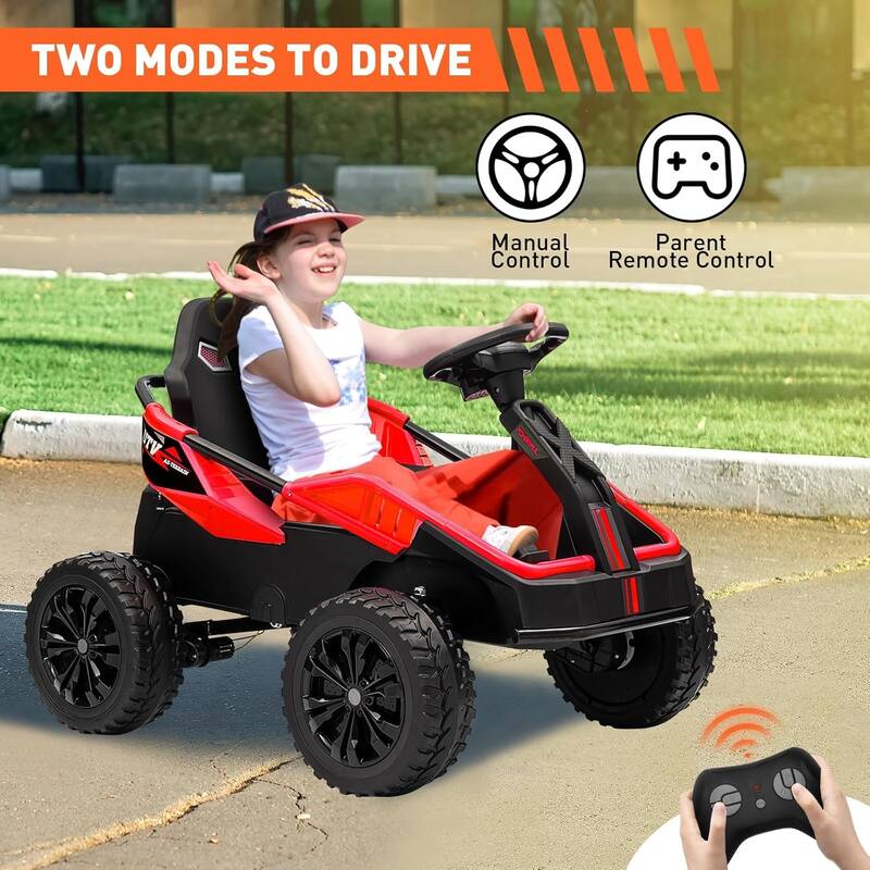 24V Ride On Toys for Big Kids, 4x200W 6MPH Powerful Electric Car w/Parent Remote