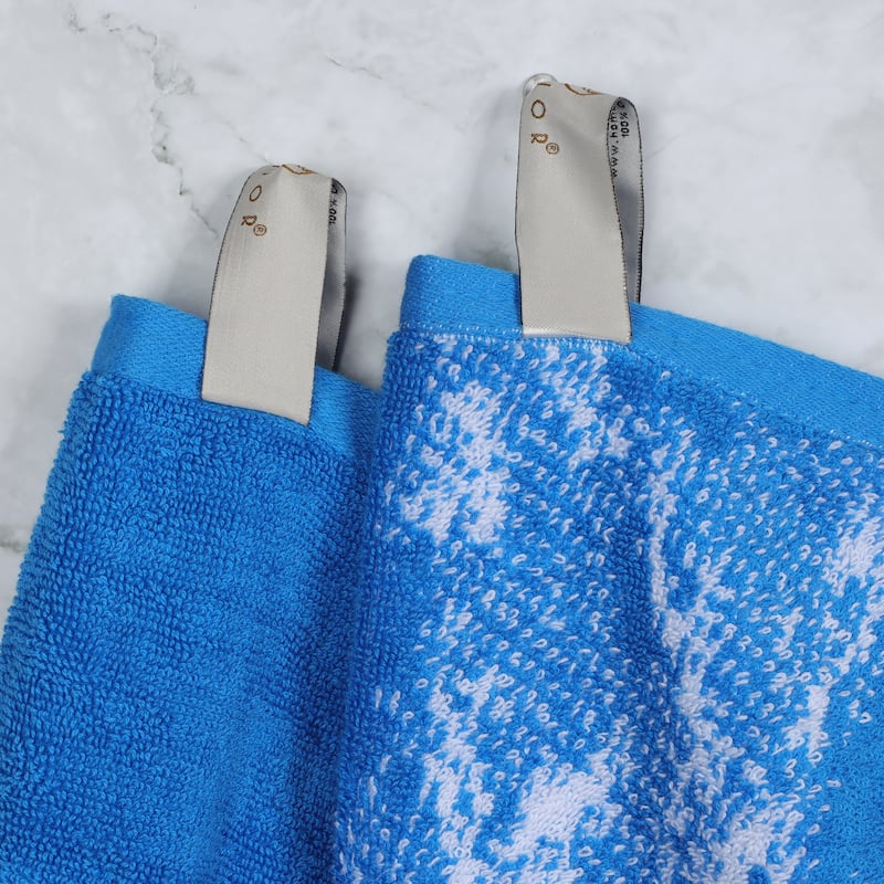 Superior Cotton Quick-Drying Solid and Marble 10 Piece Towel Set