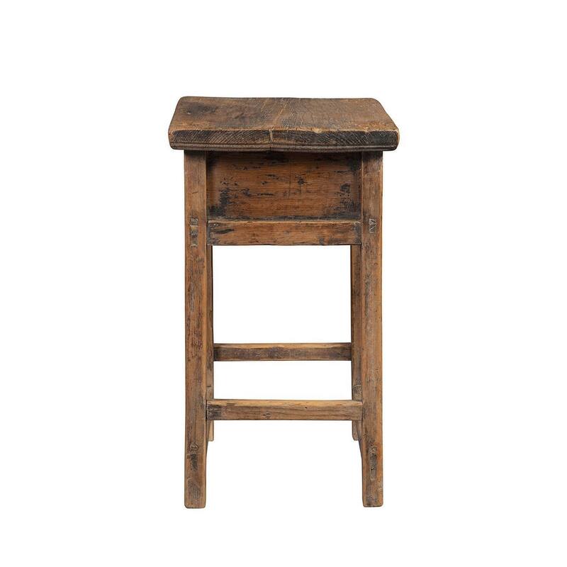 Sampson Reclaimed Pine Side Table, Antique