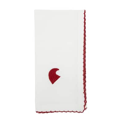 Holiday Harmony Whip Stitch Santa Hat Napkin (Set of 4)