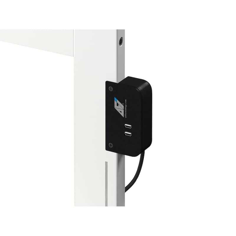 AFI Portland Headboard with Attachable Charger - White - Queen