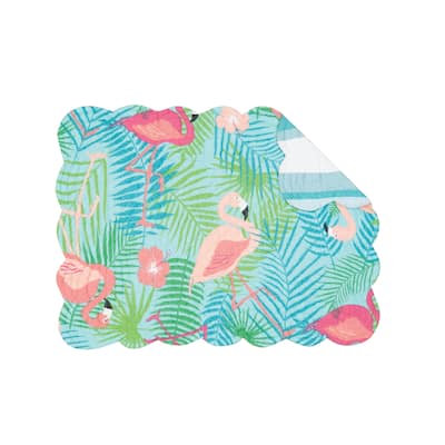 Isla Island Cotton Quilted Reversible Rectangular Placemat Set of 6 - Set of 6