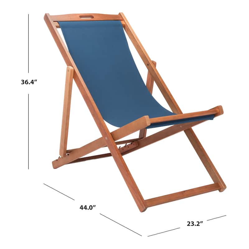 SAFAVIEH Outdoor Natalya Foldable Sling Chair (Set of 2) - 24W x 34D x 41H