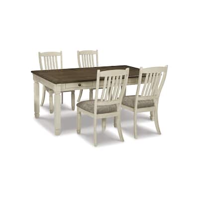 Signature Design by Ashley Bolanburg Antique White / Brown 5-Piece Dining Package