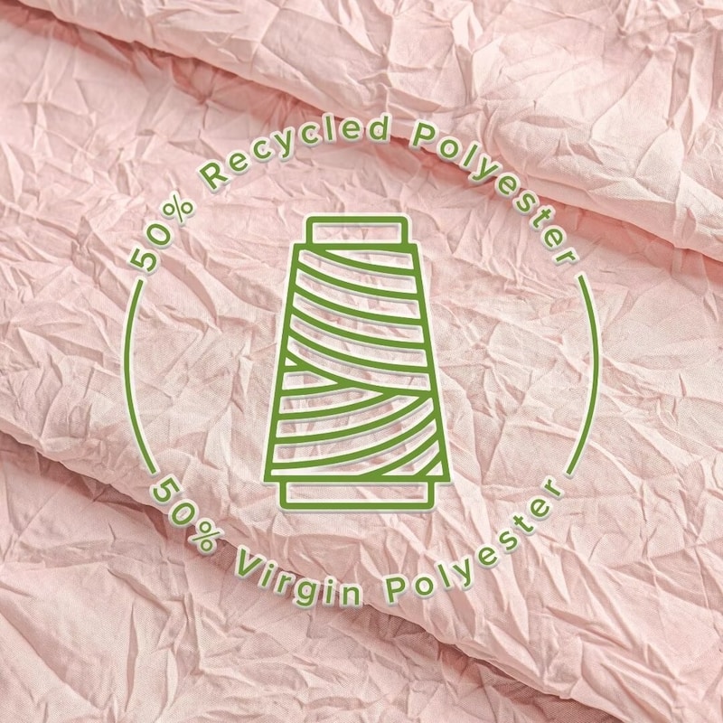Crinkle Eco-friendly Water Repellent Solid Texture Shower Curtain