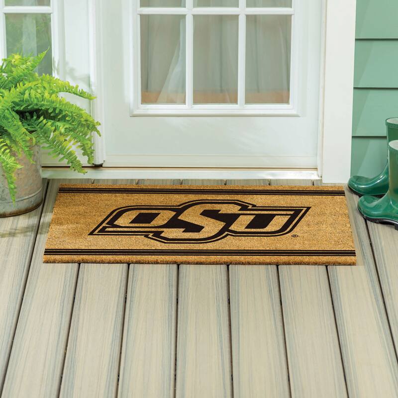 Oklahoma State University Monochrome Indoor/Outdoor Coir Door Mat