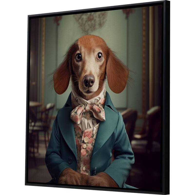 Charming Dog Giclee on Canvas No Glass