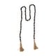 preview thumbnail 4 of 17, Glass Handmade Round Long Beaded Garland with Tassel with Knotted Brown Jute