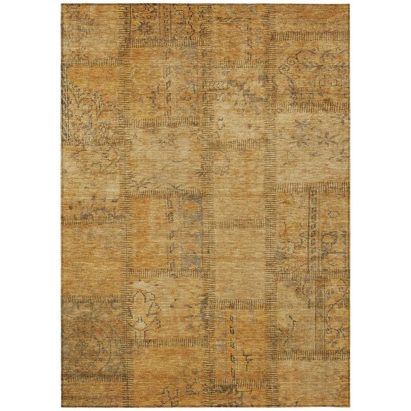 HomeRoots Patchwork Transitional Rectangle Outdoor Rug