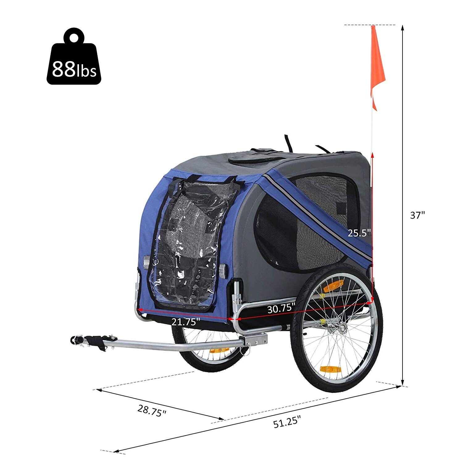 safety flag for bike trailer