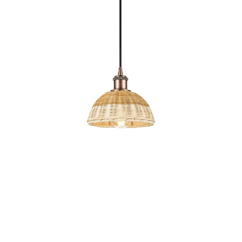 Innovations Lighting 516-1P-7-8 Bristol Natural II Pendant Bristol - Antique Copper / Natural