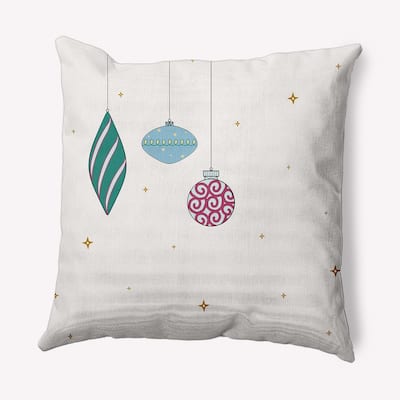 Light Bright Christmas Soft Spun Polyester Decorative Throw Pillow