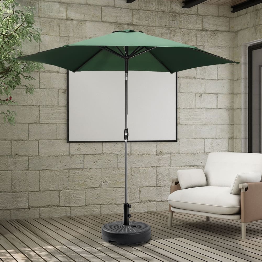 Ainfox 9FT Patio Umbrella Outdoor Umbrella with Tilt and Crank with Base